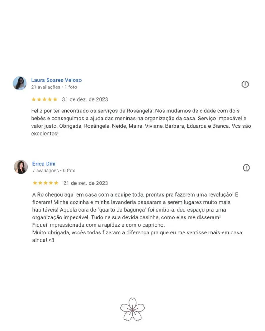 Avaliação 3 de cliente no Google