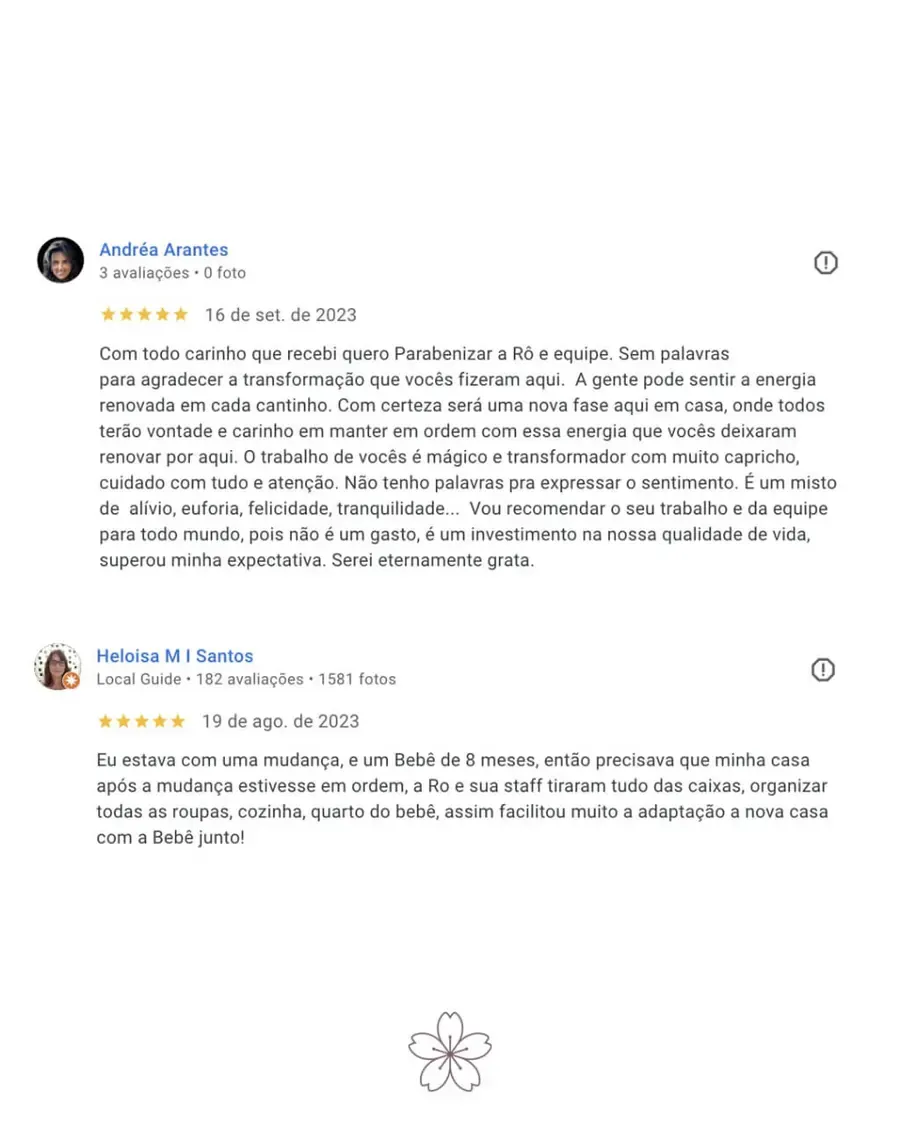 Avaliação 4 de cliente no Google