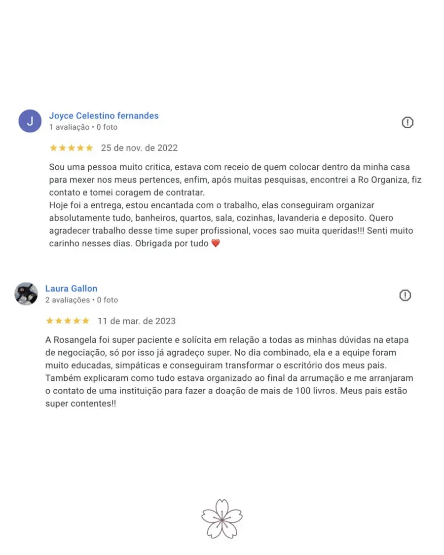 Avaliação 6 de cliente no Google